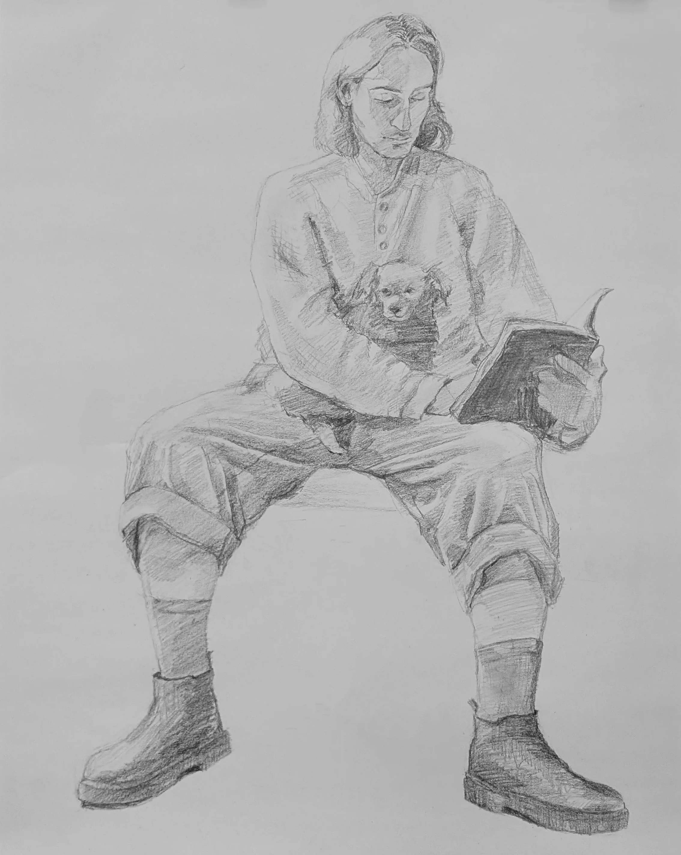 Graphite figure drawing