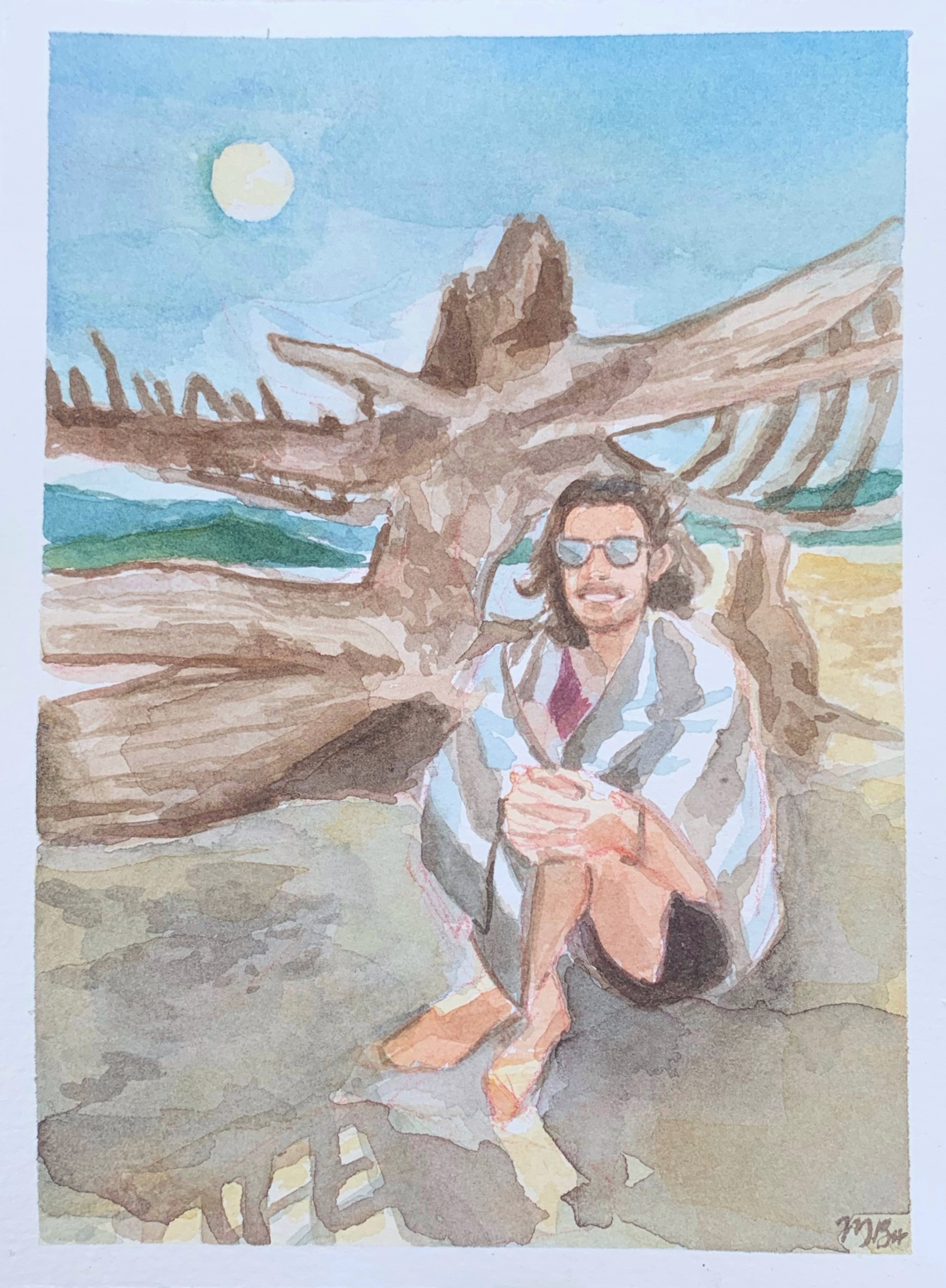 Watercolor of Matt's hole